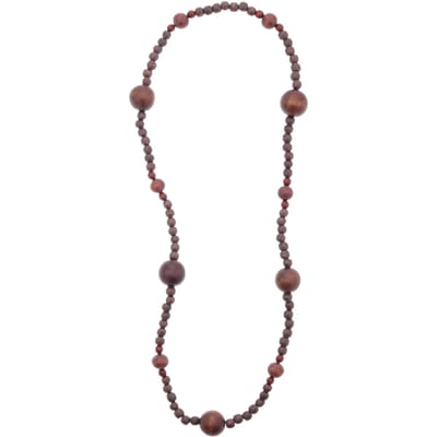 Behave – Ketting – Hout – Nikkelvrij – 88 cm – Geschenkzakje