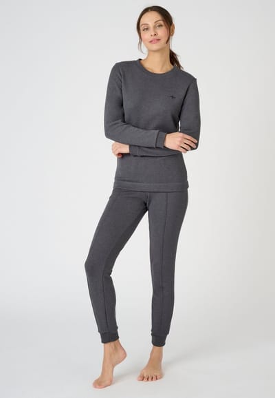 Damart - T-shirt fleece Thermolactyl Sensitive - Dames - Grijs - 34-36 (XS)