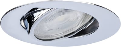 Integral inbouwspot Gepolijst Chroom rond kantelbaar | zaagmaat 7cm | incl. GU10 fitting excl. lichtbron | GU10