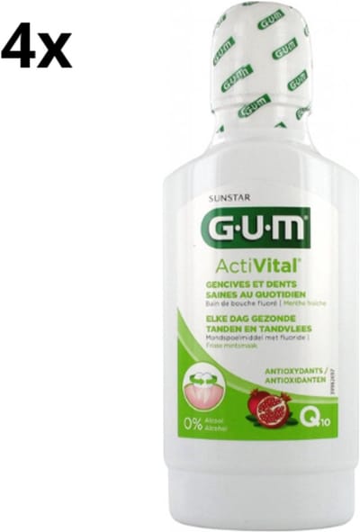GUM Mondspoelmiddel Activital - 4 x 300 ml - Voordeelverpakking