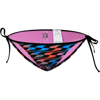 Puma Dames Golfpatroon Zijstrik Bikini Onderstuk (Zwart)