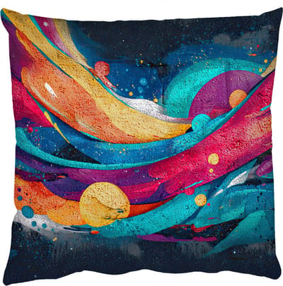 Sierkussens - Kussentjes Woonkamer - 50x50 cm - Banen - Golven - Kleurrijk - Abstract