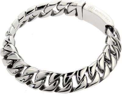 Bukovsky - Stalen Armband - "Force Extra Small" - 17 cm - Junior - Zilverkleur - Gepolijst - Glanzend - Rvs - 316L Stainless Steel