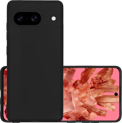 Hoesje - Geschikt voor Google Pixel 8 - Sterk & Shockproof - Hoes Cover - Siliconen Case - Zwart