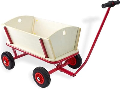 Handkar - Draagkar Plezier - Spullen Vervoeren - Houten Bodem Wanden - 166 x 60 x 91 cm - Niet gespecificeerd