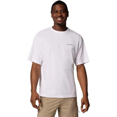 Columbia Heren Cedar Trail rug T-shirt met opdruk (Wit)