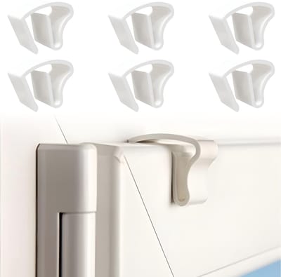Cosensi - Clamp Beugels voor Rolgordijnen - Universele Klembeugels - Geen Boren Nodig - Wit - Voor Aluminium en Houten Raamdecoratie - Ideaal voor ...