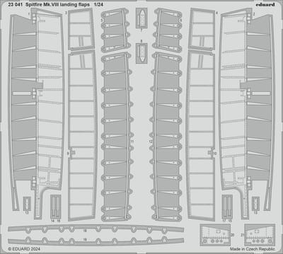 Eduard Modelbouwdecoratie - 23041 Spitfire Mk.VIII Landingskleppen - Photo-etch