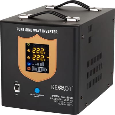 Zuivere Sinus Omvormer 1200W Noodstroomvoorziening 12V naar 230V met Laadfunctie
