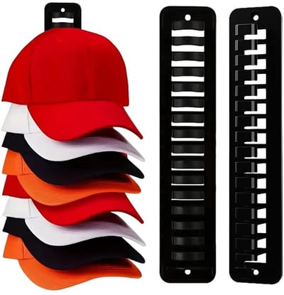 Dailygoods- Baseballcap-houder - 2 Stuks - Zelfklevend - Hoedenrek - Display-haken - Ruimtebesparend - Duurzaam ABS-materiaal