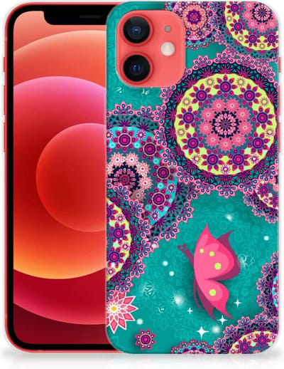 iPhone 12 Mini Hoesje maken Cirkels en Vlinders
