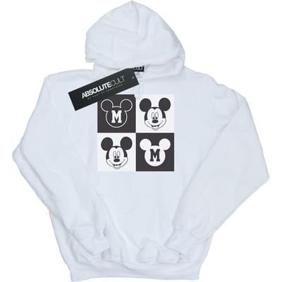 Disney Jongens Mickey Mouse Smiling Squares Hoodie (Wit)