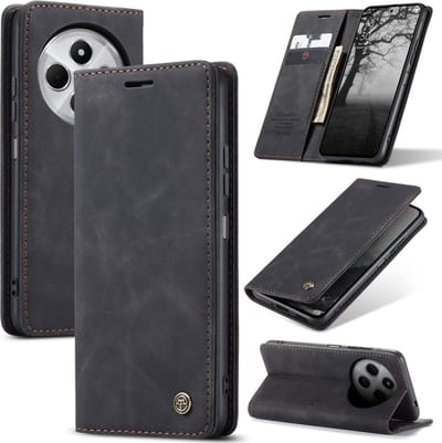 CaseMe Hoesje - Geschikt voor Xiaomi Redmi 14C Hoesje - CaseMe 013 Book Case - Zwart