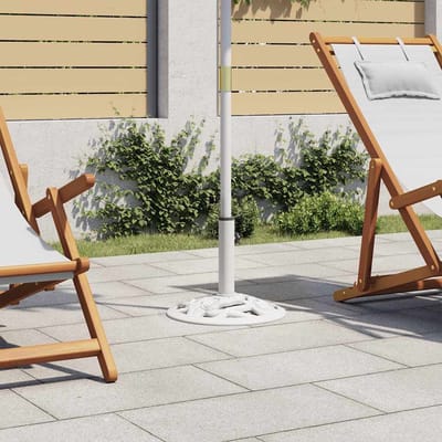 vidaXL - Parasolvoet - 9 - kg - 40 - cm - gietijzer - wit