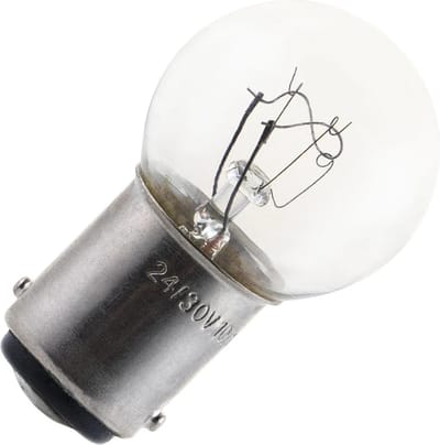Schiefer Voertuiglamp | Ba15d G25x45 24/30V 10/15W RC CC-3A 1.5K uur Helder