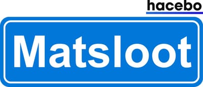 Hacebo - Plaatsnaam Sticker - 29x10 CM - Matsloot sticker - Verkeersborden sticker - grappige cadeaus - Matsloot