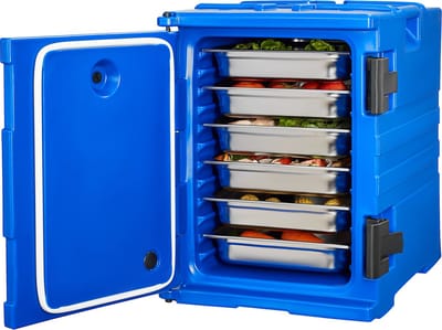 Geïsoleerde Voedselcontainerdrager van, 95 Qt Warmhoudbox voor de Horeca, Voedselcontainerdrager met Dubbele Gespen, Voedselwarmer van Voren met Handgrepen