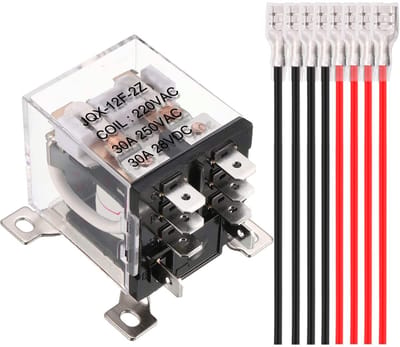 Dailygoody - DPDT Relay - Electromagnetisch Schakelrelais - Automatische Controle - 30A 220V - Betrouwbare werking - Ideaal voor diverse toepassingen