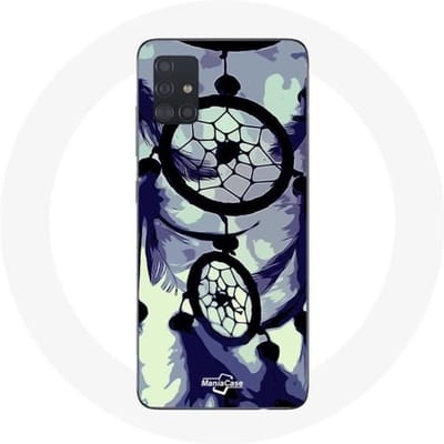 Samsung Galaxy A51 Dream Catcher hoesje paars grijs en zwart