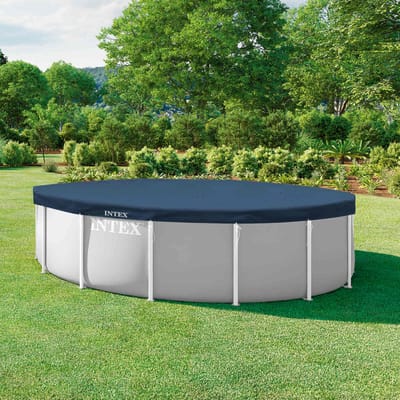 INTEX Zwembadcover Ø457 x 20 cm Rond PVC en PET