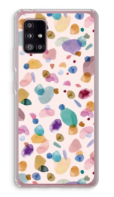 Case Company® - Hoesje geschikt voor Samsung Galaxy A51 5G hoesje - Terrazzo Memphis - Soft Cover Telefoonhoesje - Bescherming aan alle Kanten en Schermrand