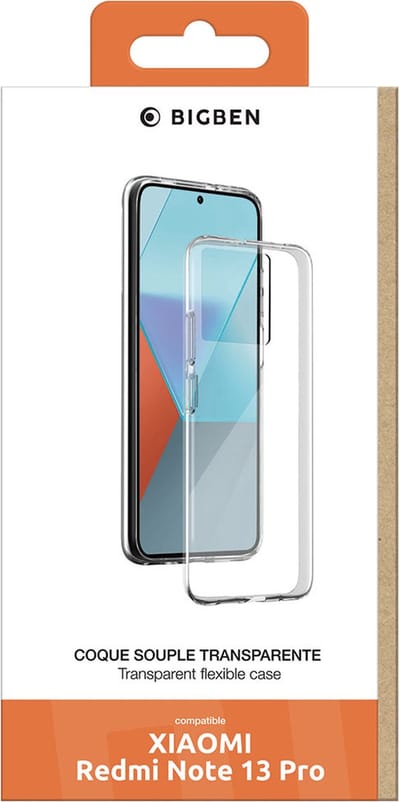 Bigben Connected, Hoesje geschikt voor Xiaomi Redmi Note 13 Pro - Flexibel & Ultra-thin TPU, Transparant