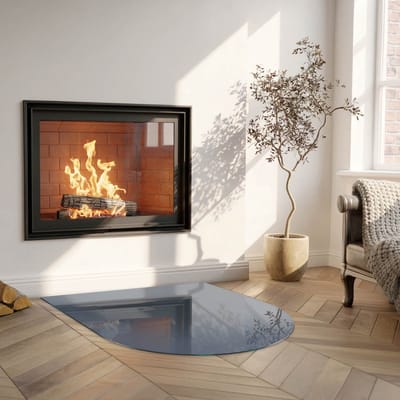 Coloray Vloerplaat Houtkachel - Plaat onder Houtkachel - 100 cm x 100 cm - Kachel Onderplaat - Marine Vloerplaat Kachel - Vloerplaat Voor Kachel - Onderplaat Kachel - Houtkachel Vloerplaat - Plaat Kachel