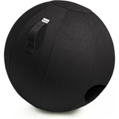 Backerz Zitbal 65 CM - Zitballen met Hoes Linnen - Ergonomische Bureaustoel Kantoor en Thuis - Luxe Yoga Bal - Zwart