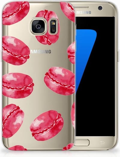 Samsung Galaxy S7 Siliconen Case Pink Macarons
