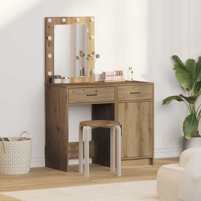 vidaXL - Kaptafel - 2 - st - Bruin - 50 - x - 41 - x - 135 - cm - Bewerkt - hout