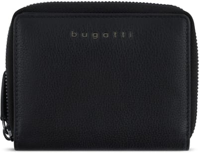 Bugatti Mira Portemonnee Leer 13 cm - Dames - Horizontaal - schwarz