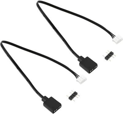 Allecto - Converter Kabel - 5V naar 4Pin - Ideaal voor Ventilatoren - Zwart - Compatibel met Lichtbalken - Geschikt voor PC-Componenten - Mode...