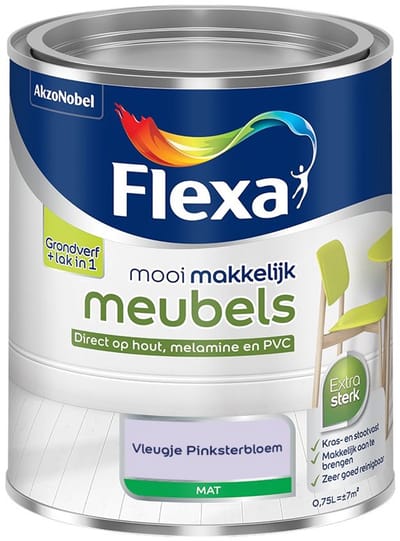 Flexa - Mooi Makkelijk Meubels Mat - Vleugje Pinksterbloem - Mengverf - 750 Ml