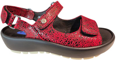 Wolky 0333340 500 Brasillia Sandalen Rood Leer Dames - Rood - 37