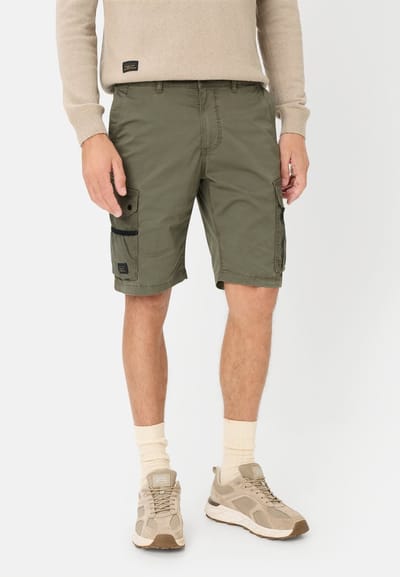camel active Bermudashorts met cargozakken - Maat menswear-40IN - Olijfgroen