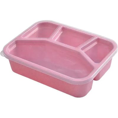 1000ML 4 Vaks Bento Box Herbruikbare Voedselbewaarcontainers met Transparante Deksels Draagbaar voor Kinderen en Volwassenen Thuis Snack Bewaren 4&1000ml&1