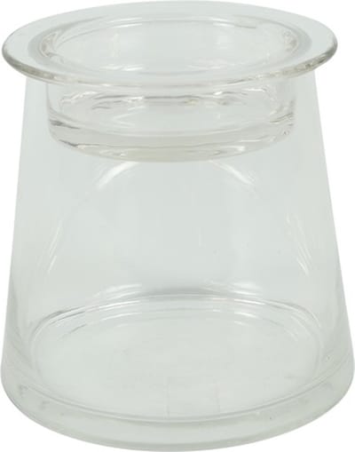 Deco glas met komdeksel helder H13,5cm