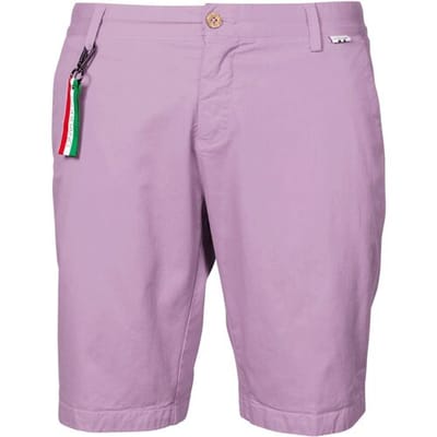 Giordano Bermuda Stockholm Short Garment Dyed Twill Cotton Stretch Lila / male