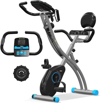 SportTronic X6 Hometrainer - Inklapbare fitnessfiets - Blauw/Zwart