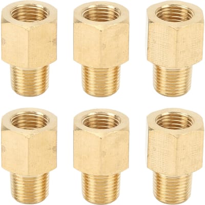 6 pièces Adaptateur de raccord de tuyau en laiton 1 8 BSPT femelle NPT Adaptateur de raccord de conduite de carburant de véhicule