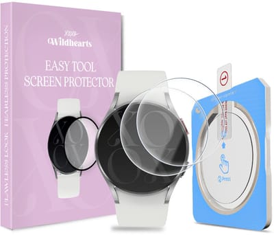 xoxo Wildhearts screenprotector geschikt voor Samsung Galaxy Watch 4 - 44mm - Gehard glas - Beschermglas - Duopack - Glasplaatje - Eenvoudig te installeren met one-click tool - 2 stuks