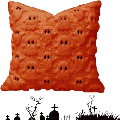 Kussenslopen Bank - Decoratieve Hoezen - Feestelijke Decoratie - Verborgen Rits - 45 x 45 cm - Oranje
