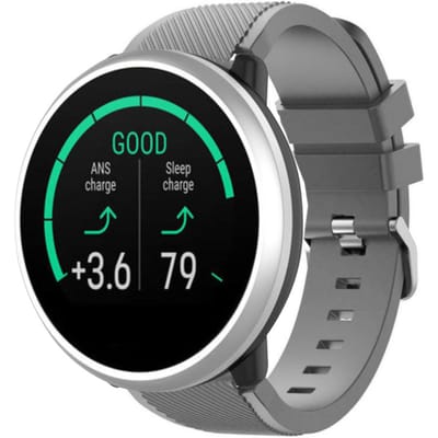 Polar Unite twill siliconen band (grijs)