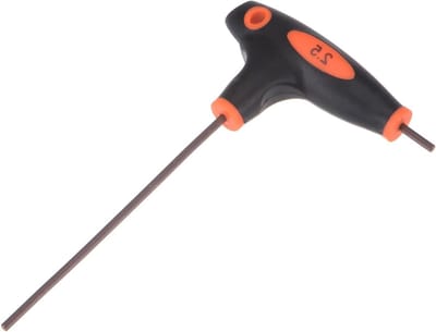 T-handle inbussleutel 2.5mm - Hexagon sleutels voor precisiewerk, S2 staal, zwart afgewerkt