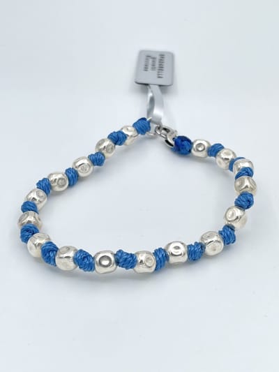 Spadarella Gioielli - SPBR349- Armband - 925 Zilver - 6mm - Cerulean blue 1318 - 17 Cm