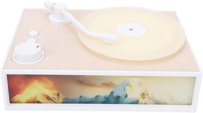 Platenspeler met Aromaverspreider - Draaibare speaker - Muziek en Sfeer - Vintage Design - 22 x 17 x 9 cm