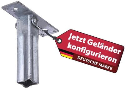 Verstelbare Leuningsteun voor Universele Palen 30x30mm van Thermisch Verzinkt Staal