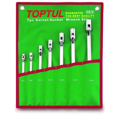 Dopsleutelset TOPTUL 7Stk(6x7 8x9 10x11 12x13 14x15 16x17 18x19mm) scharnier