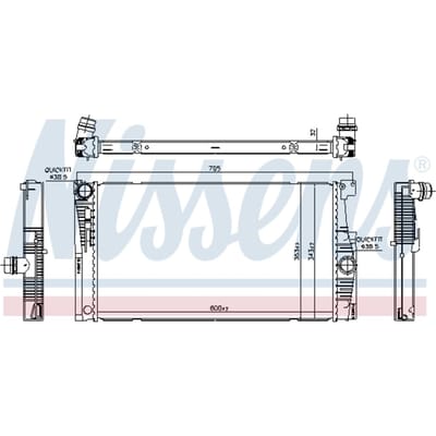 Radiator, motorkoeling NISSENS 60839