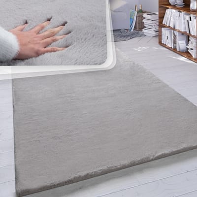 Paco Home Hoogpolig vloerkleed woonkamer kunstvacht superzacht effen 200x290 cm